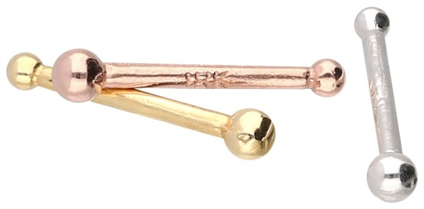 18 Karat Gold Nasenstecker Pin 1,5 mm KUGEL